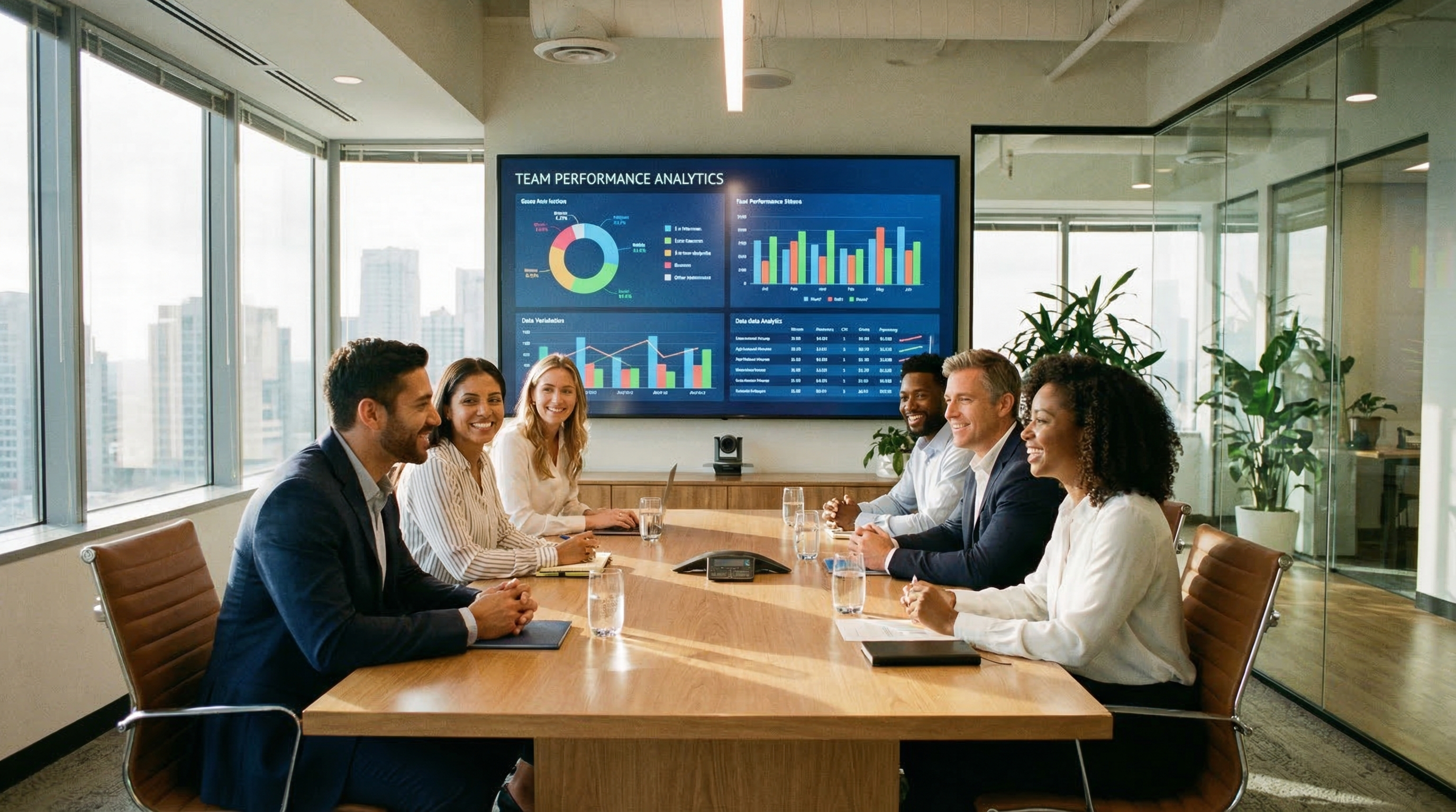 Team meeting in vergaderruimte